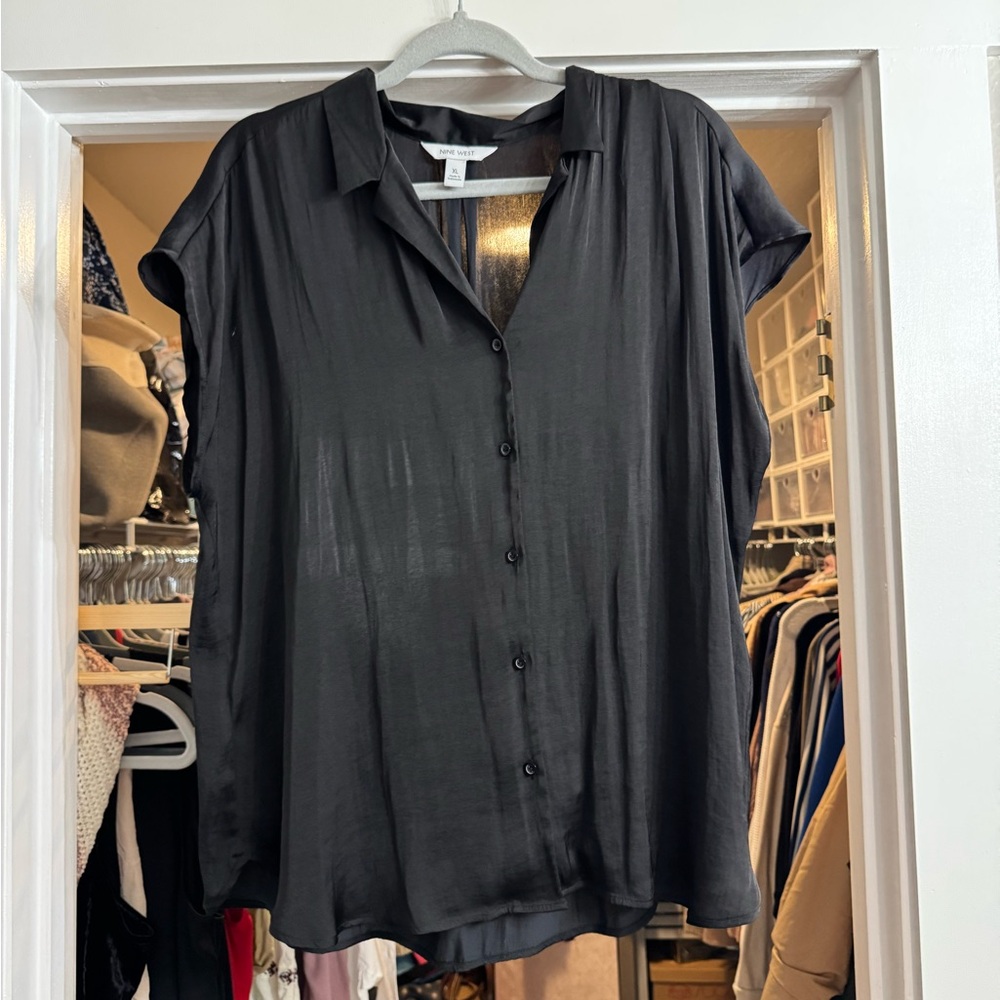 Nine West Charcoal Blouse